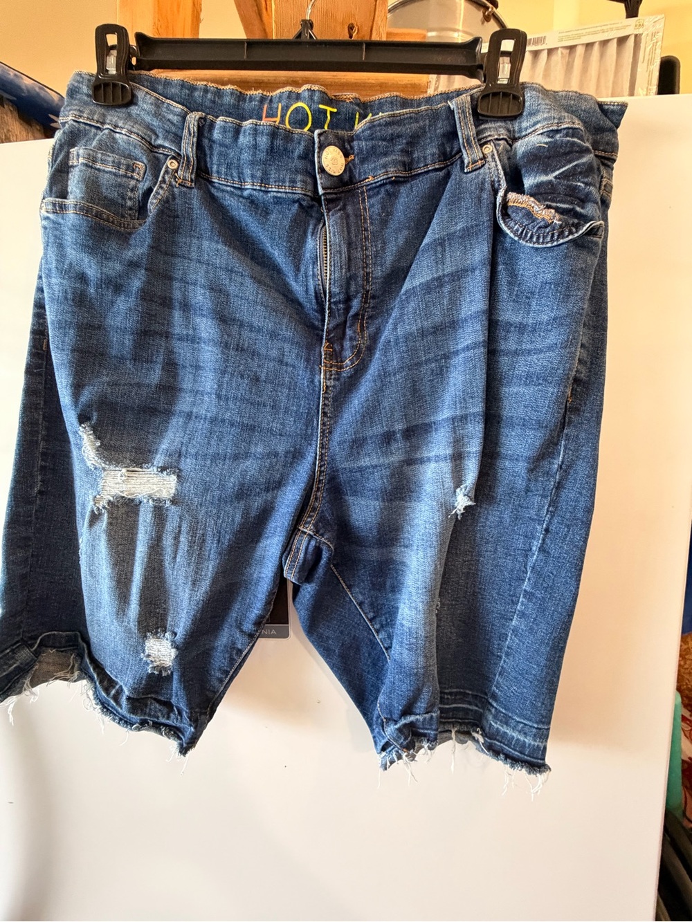 Hot Kiss Distressed Blue Denim Jean Shorts